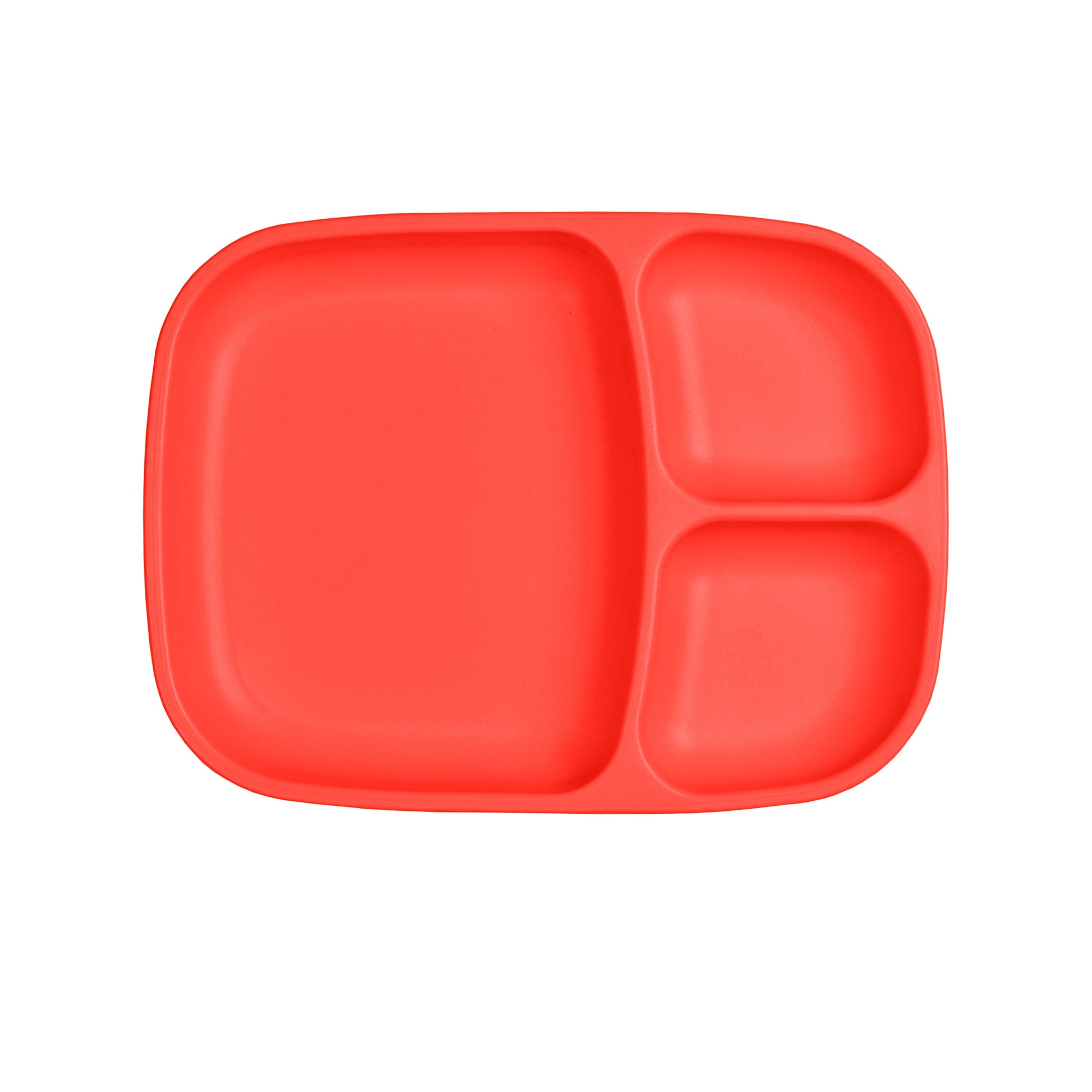 a picture of Re-Play Large Divided Plate - Redon a white background for making mealtime fun and playful