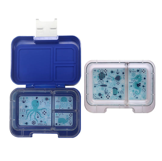 a picture of Munchbox Munchi - Snack Size - Seaside Blueon a white background for making mealtime fun and playful