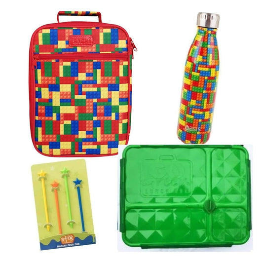 a picture of Medium Go Green Package - Brickon a white background for fun school lunches