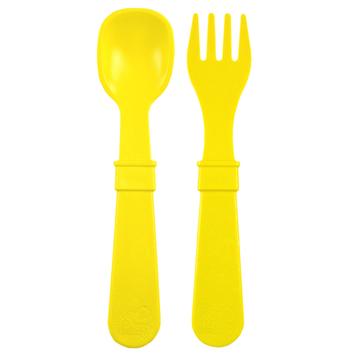 Re-Play Spoon and Folk Set - Yellow - BabyBento