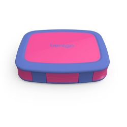 Bentgo Kids Bright Fuchsia lunch box closed view with durable leak‑proof design