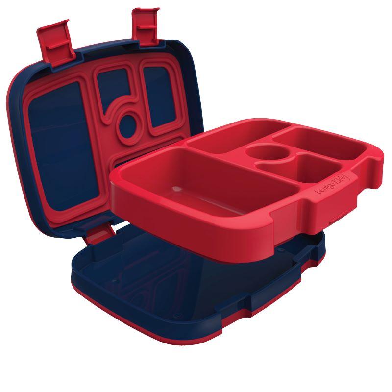 Bentgo Kids Space Rockets lunch box diagram showing compartment sizes labelled in cup measurements
