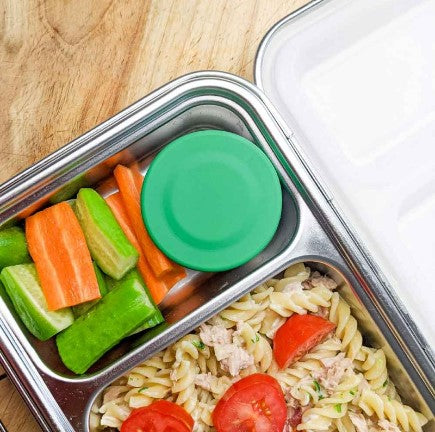 Ecococoon stainless steel snack pot set in stainless steel lunchbox