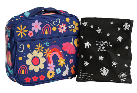 Spencil Insulated Lunch Bag with Chill Pack - Flower Power