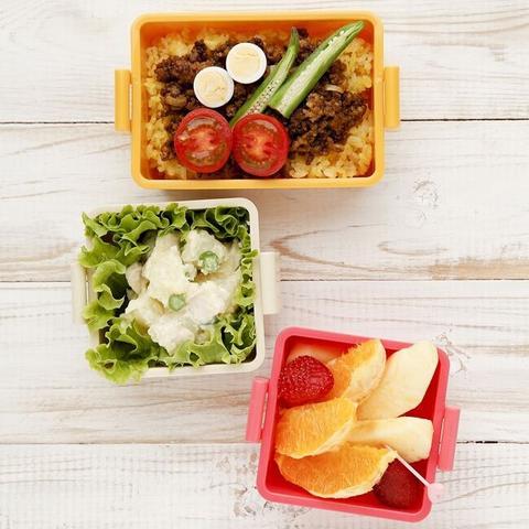 Size comparison of the Freezable Lid Container Small next to the Large version to help parents choose the right fit