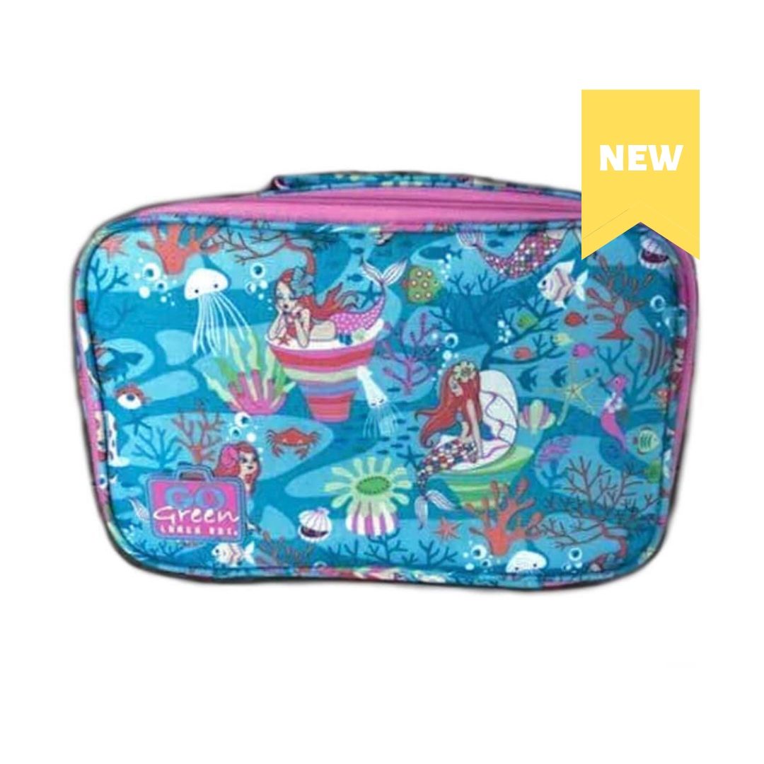 Go Green Lunch Box - Mermaid Paradise with Pink Box - Baby Bento