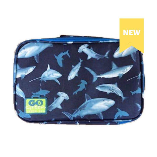 Go Green Lunch Box - Shark Frenzy with Blue Box - Baby Bento