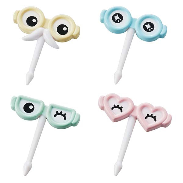 a picture of Fun Glasses Food Pickson a white background for making lunch time fun and playful