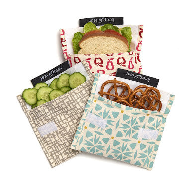 Keep Leaf Reusable Sandwich  Bag - Bloom - BabyBento