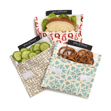 Keep Leaf Reusable Sandwich  Bag - Fruit - BabyBento