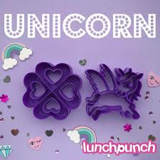 Lunch Punch Sandwich Cutter Pair - I ♡ Unicorn