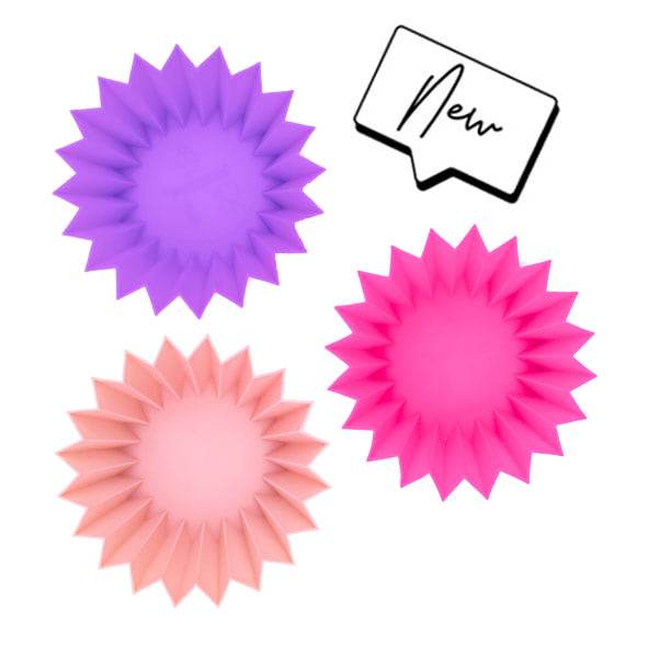 a picture of Lunch Punch Jumbo Silicone Cups - Pinkon a white background for fun bento lunches