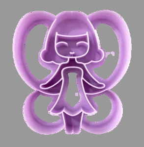 Fairy‑themed sandwiches shaped like a fairy and wings made using the Lunch Punch Fairy cutters