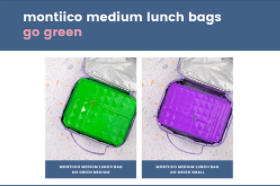 Montii.Co Medium Insulated Lunch Bag - Go green