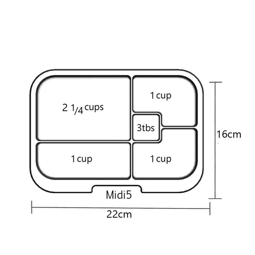 Munchbox Midi 5 tray - Clear