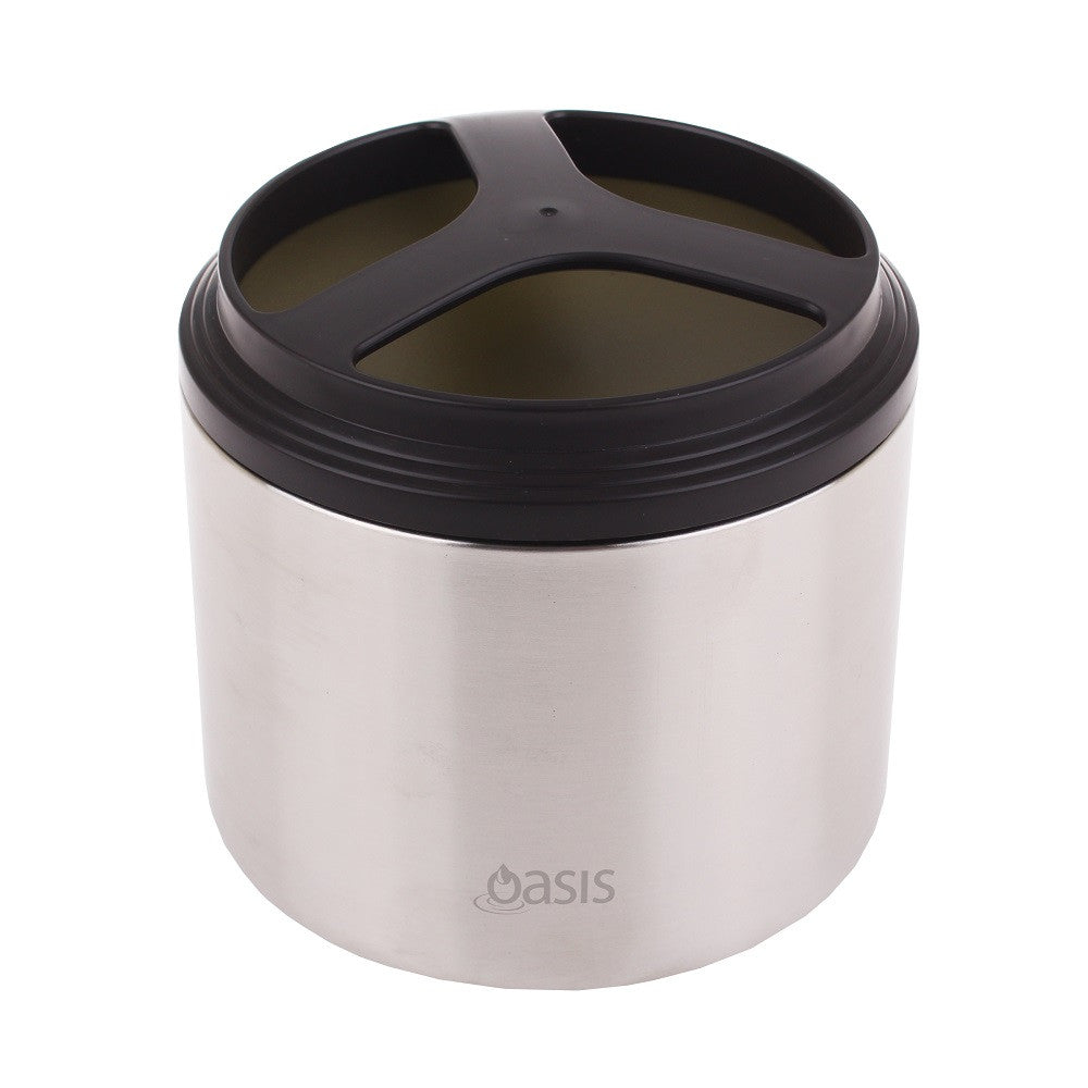 Oasis Stainless Steel Vacuum Insulated Food Flask 1L - Khaki