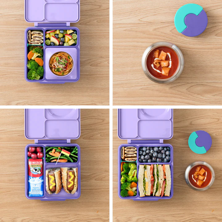 OmieBox V2 - Purple Plum - Hot & Cold Bento Box - Baby Bento