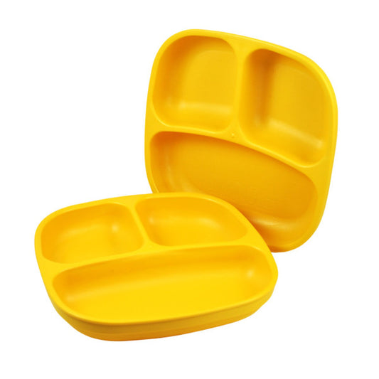 Re-Play Divided Plate - Sunshine Yellow - Baby Bento