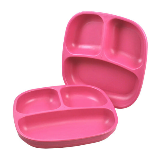 Re-Play Divided Plate - Vivid Pink- Baby Bento