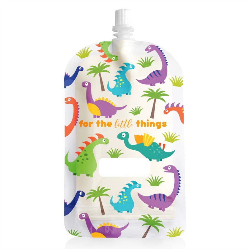 Sinchies 200ml reusable Food Pouch - Dinosaurs 10 pk