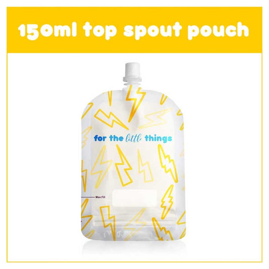 Sinchies 150ml reusable Food Pouch - Lightning Bolts 10 pk