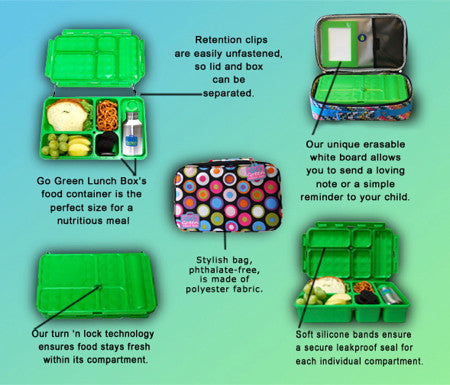 Go Green Lunch Box - Camo with Blue Box - BabyBento
