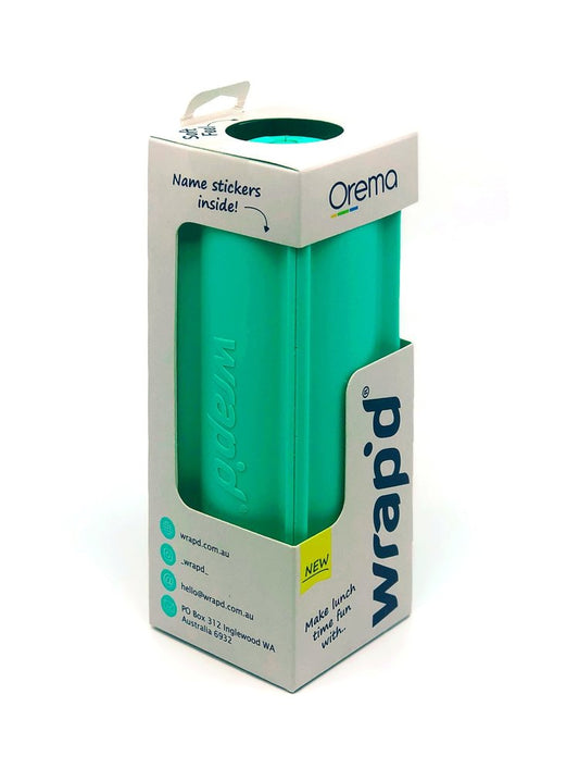 Aqua Wrap’d silicone wrap holder in packaging, a reusable wrap holder designed to keep food wraps and tortilla wraps secure for easy, mess‑free eating.